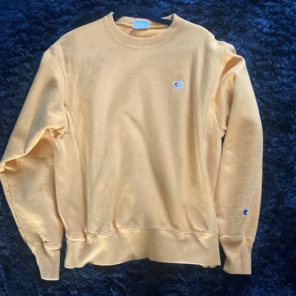 Yellow/gold champion sweater size Medium